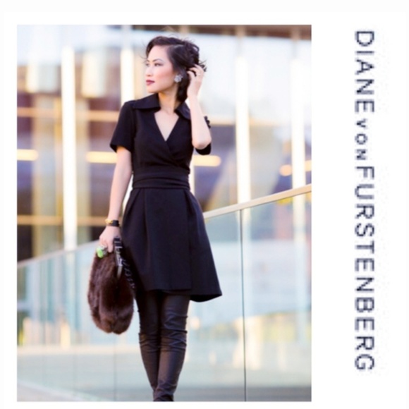 Diane von Fürstenberg Navy Dress - Picture 1 of 6